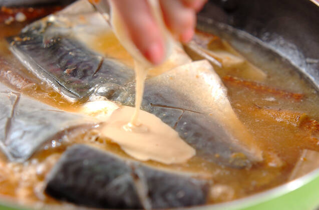 サバのゴマみそ煮の作り方の手順8