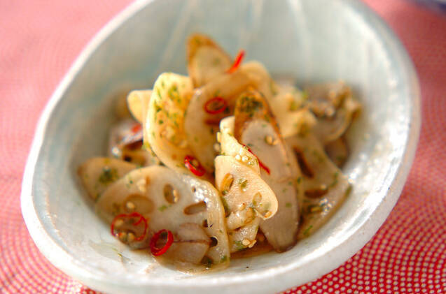 輪切りレンコンのきんぴら