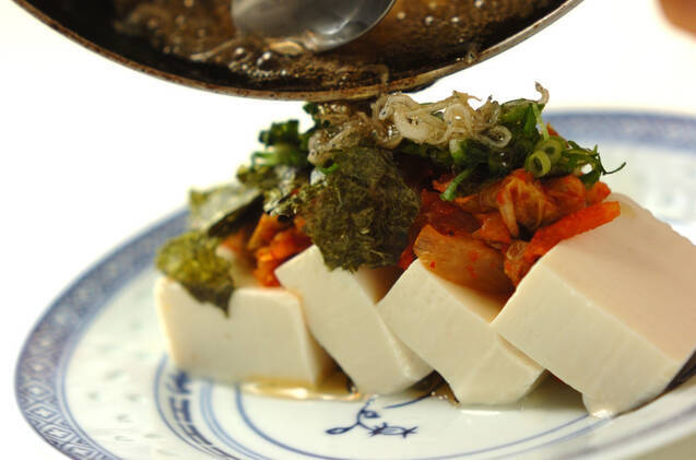 キムチのせ豆腐のサラダの作り方の手順6