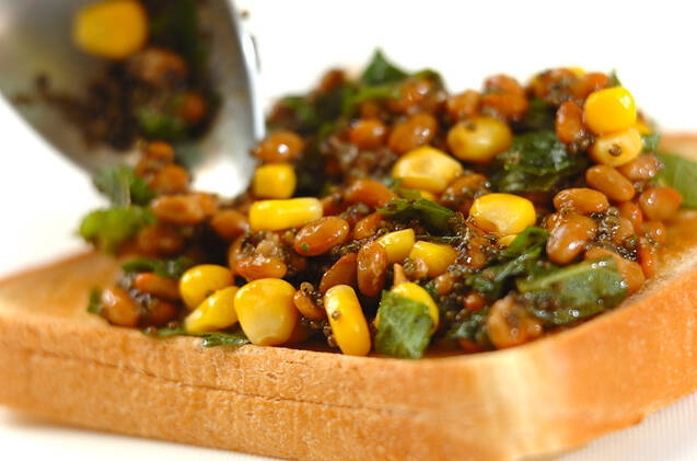 納豆トーストの作り方の手順3