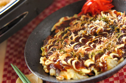 小麦粉で簡単！ふわふわお好み焼き 明太チーズ by杉本 亜希子さん