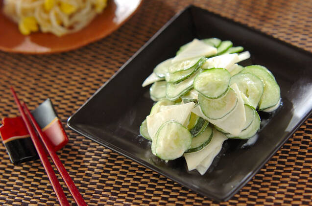 キュウリと大根のゴママヨ和え