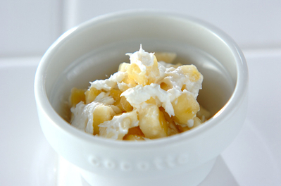 バナナのカッテージチーズ和えのレシピ 作り方 E レシピ 料理のプロが作る簡単レシピ