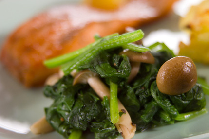 ほうれん草シメジソテー