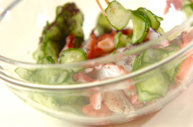 タコのユカリ和えの作り方の手順3