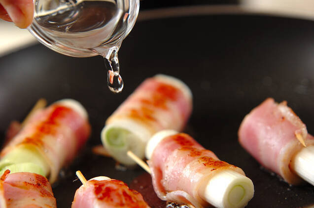 白ネギのベーコン巻きの作り方の手順5