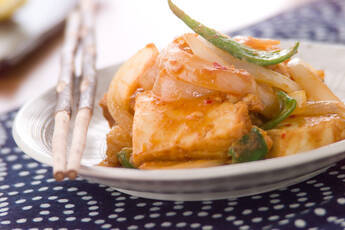 厚揚げのピリ辛炒め