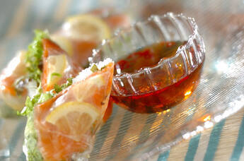 サーモンと香菜の生春巻き