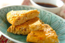 切干し大根のチヂミ風卵焼き