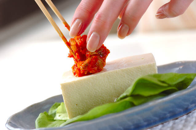 キムチ冷や奴の作り方の手順3