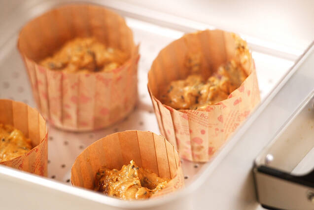 お茶セサミ蒸し菓子の作り方の手順3