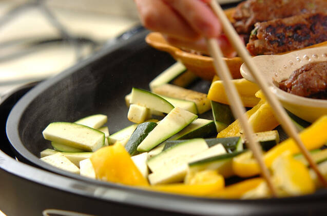 シシカバブと焼き野菜の菜包みの作り方の手順8