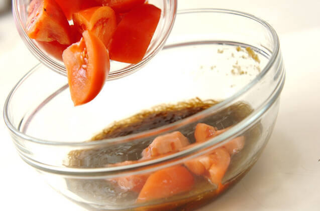 もずくトマトの作り方の手順2