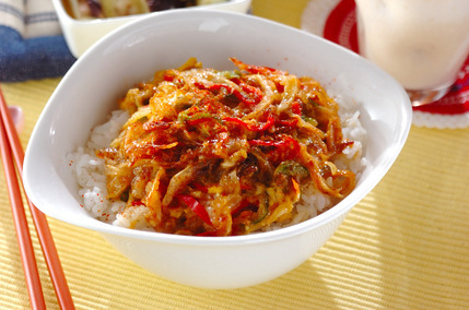 玉ネギのかき揚げ丼