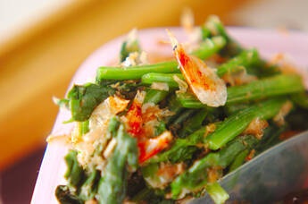 ホウレン草と桜エビのお浸し