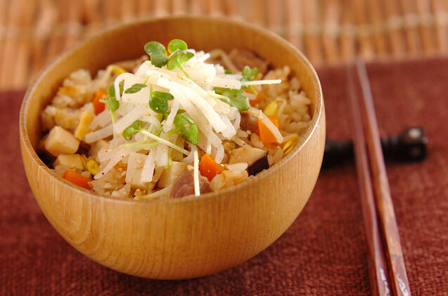 豆モヤシの炊き込みご飯