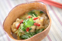 ユリネの卵とじ