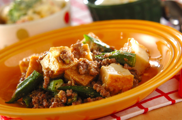 厚揚げとひき肉の炒め物