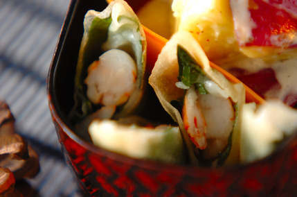 エビと大葉の春巻き