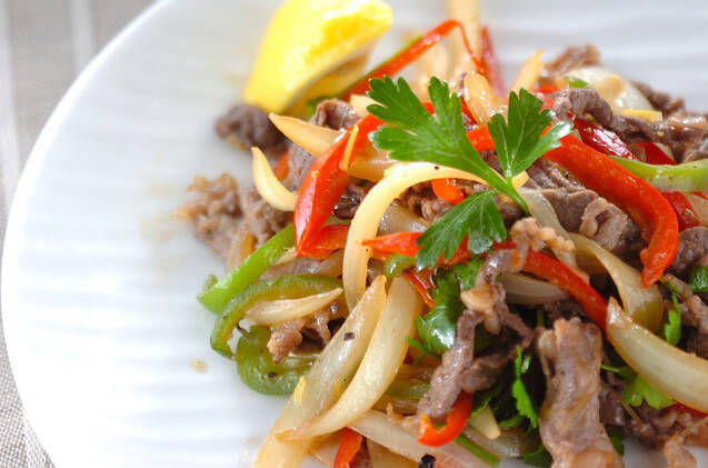 牛肉のレモン炒め
