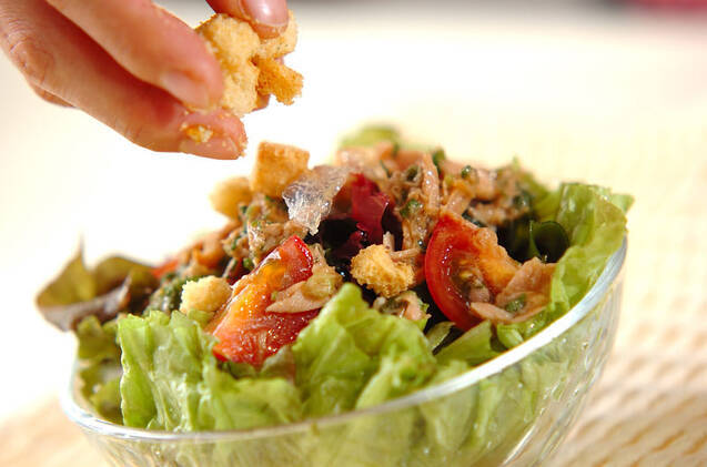 海藻とサニーレタスのサラダの作り方の手順5