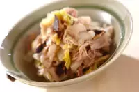 白菜と豚のレンジ和え