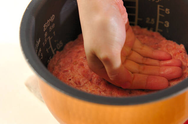 クリスマスジャンボホワイトハンバーグの作り方の手順4