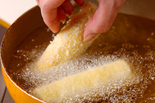 しば漬け揚げロールの作り方の手順4