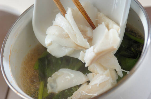 タラとホウレン草の丼の作り方の手順3