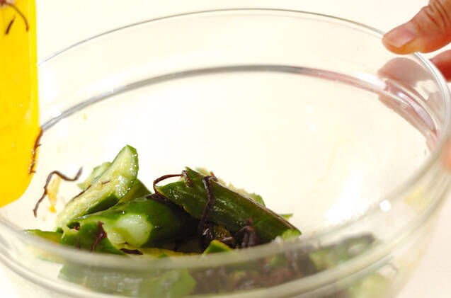 キュウリのラー油がけの作り方の手順4