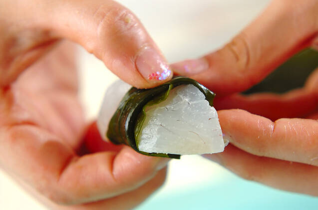 鯛のワカメ巻きの作り方の手順4