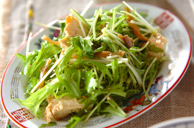 水菜のホットサラダ 副菜 レシピ 作り方 E レシピ 料理のプロが作る簡単レシピ