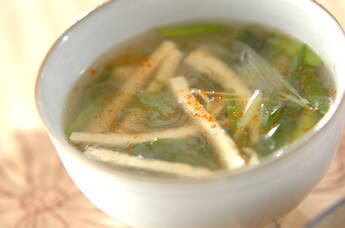 たっぷりネギの葛汁