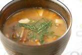 納豆とエノキのみそ汁