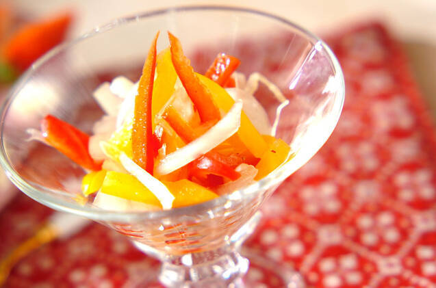 2色のパプリカマリネ