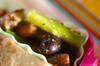 シイタケとアスパラのオリーブ炒めの作り方の手順