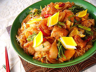鶏肉と春雨の炒め煮