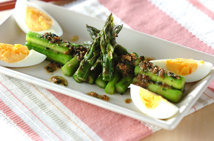 アスパラのアンチョビバター