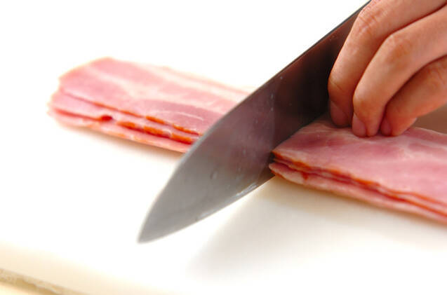 カボチャのベーコン巻きの作り方の手順1