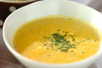 レンジで作るパンプキンスープ