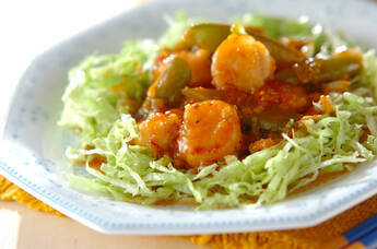 ホタテのチリソース炒め