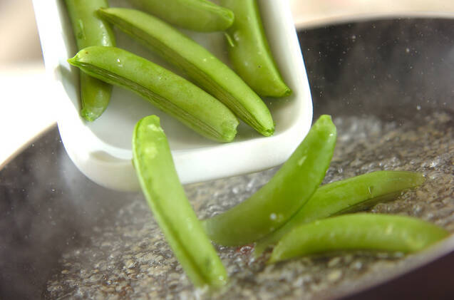 スナップエンドウのショウガあんかけの作り方の手順5