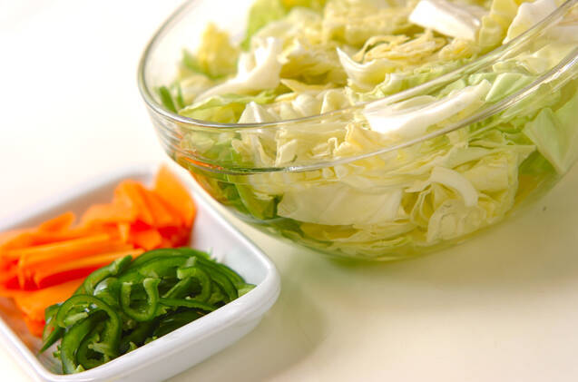キャベツのお浸しの作り方の手順1