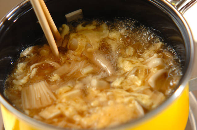 ささ身とふんわり卵のスープの作り方の手順9
