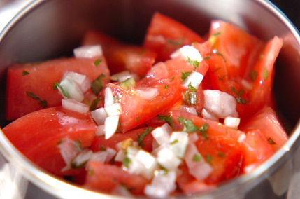 トマトの玉ネギドレッシング