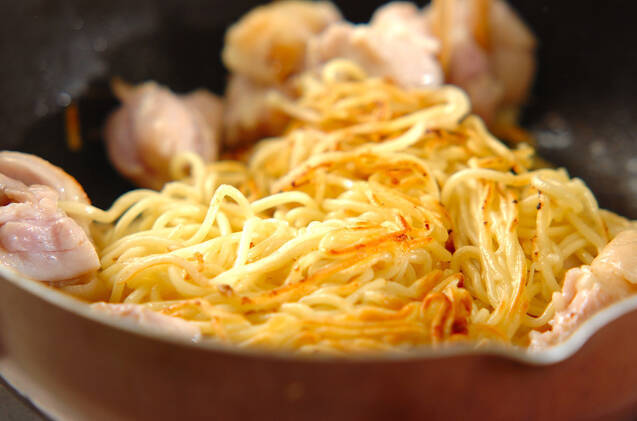 チキンと夏野菜の蒸し麺の作り方の手順3