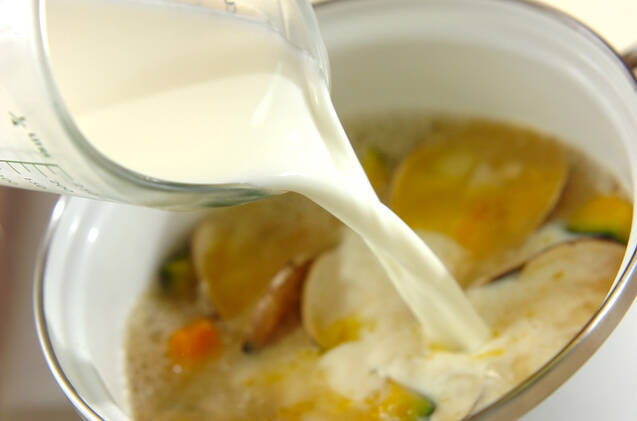 ハマグリのミルクスープの作り方の手順6