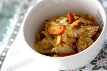 キャベツのスパイシー炒め