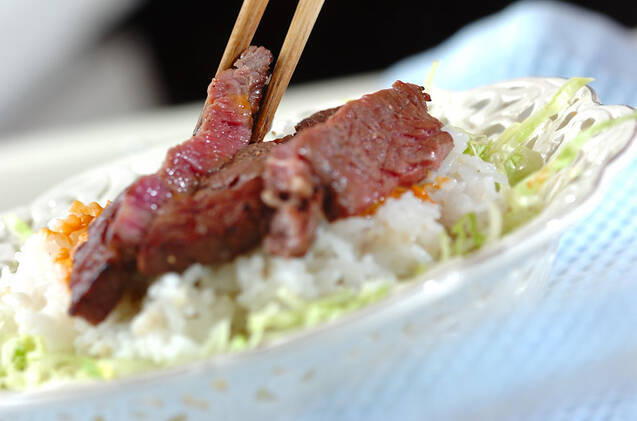 炙りステーキ丼の作り方の手順8