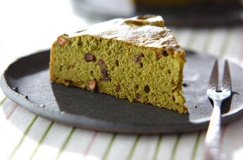 抹茶と小豆のケーキ